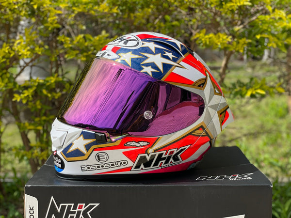 NHK GP-R Tech Race replacement visor in Amarant Pink