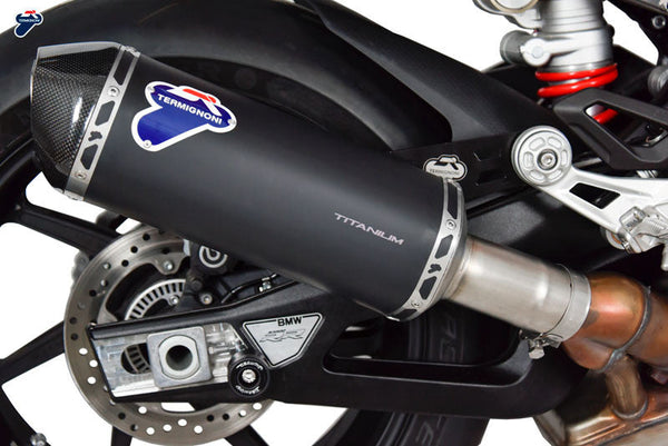Termignoni Slip-On Titanium Black silencer fitted to BMW S1000RR K67