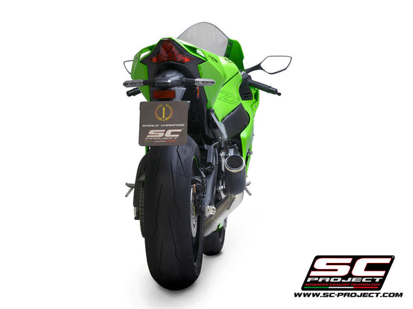 SC-Project CR-T slip-on silencer Kawasaki ZX-10 R/RR 2021-2026 titanium carbon finish