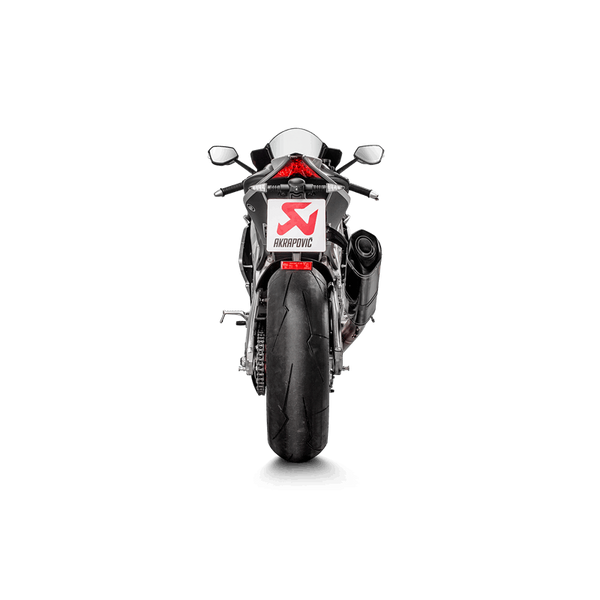 Akrapovic Slip-On Line Carbon silencer on Aprilia RSV4 1100 Factory RF RR 2017-2020