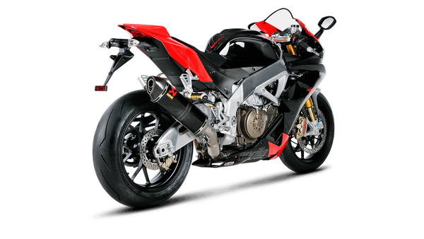 Akrapovic Slip-On Line Carbon exhaust on Aprilia RSV4 2009–2014, hexagonal carbon canister
