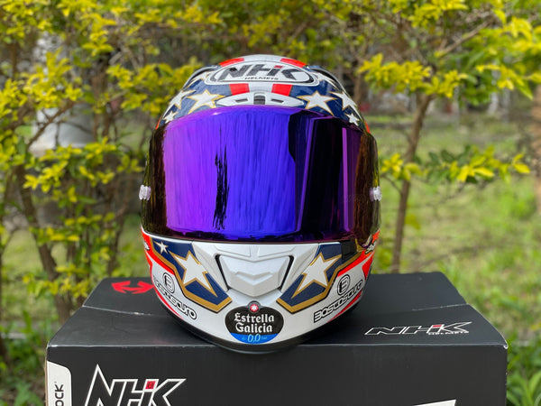 NHK GP-R Tech Race replacement visor in Tyrian Violet tint
