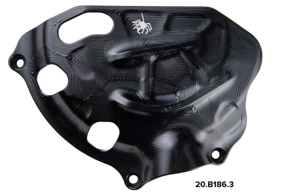 Spider Racing black anodised aluminium engine case cover for BMW S1000RR K67 2019-2026