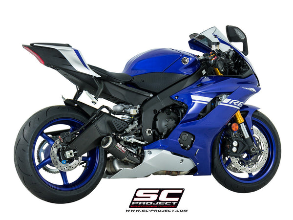 SC-Project CR-T LOW carbon slip-on silencer for Yamaha YZF-R6 RJ27 2017-2026 Y21A-L36C