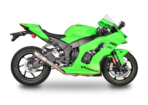 Spark Exhaust Grid-O titanium slip-on silencer with carbon end-cap for Kawasaki ZX-10 R/RR 2021-2026