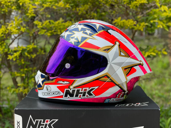 NHK GP-R Tech Race replacement visor in Tyrian Violet tint