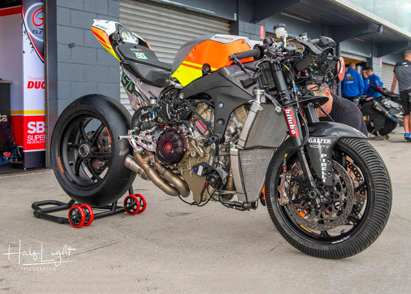Spark Exhaust WorldSBK 19-22 titanium full exhaust system on Ducati Panigale V4