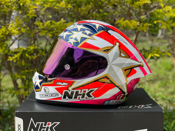 NHK GP-R Tech Race replacement visor in Amarant Pink