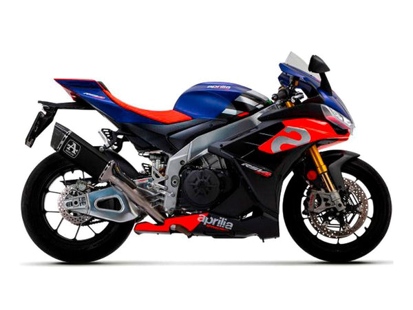 Arrow Pista slip-on silencer Dark titanium carbon end cap Aprilia RSV4 1100 Factory 71004PTN