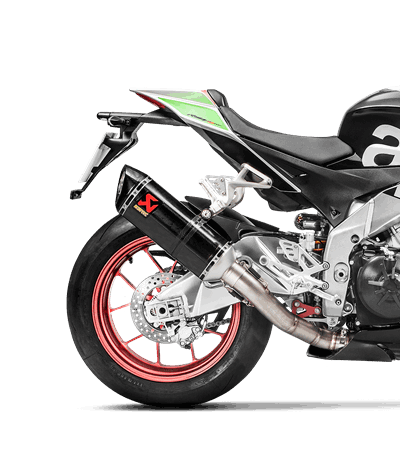 Akrapovic Slip-On Line Carbon silencer on Aprilia RSV4 1100 Factory RF RR 2017-2020