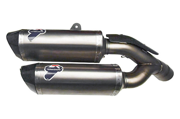 Termignoni Force titanium slip-on silencer with carbon end cap for Ducati Panigale 959 2016-2019