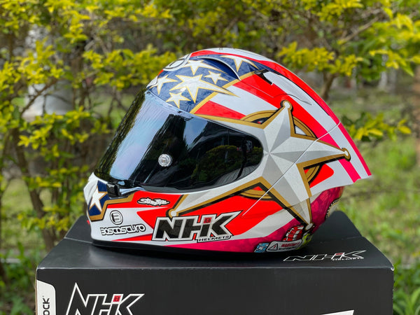 NHK GP-R Tech Race replacement visor in titanium silver mirror finish