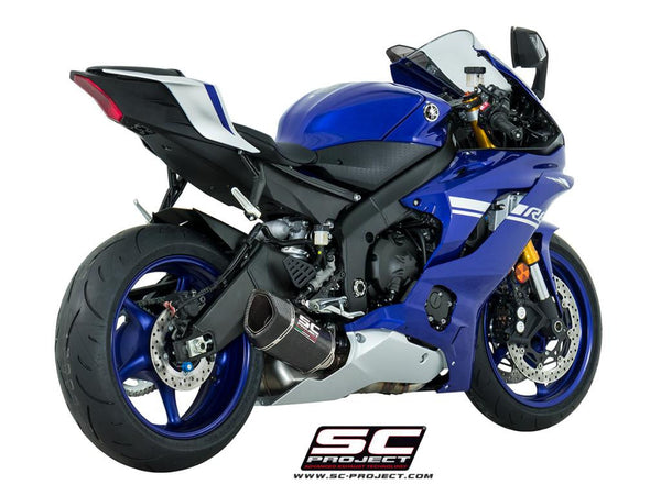 SC-Project SC1-R carbon slip-on silencer for Yamaha YZF-R6 RJ27 2017-2026