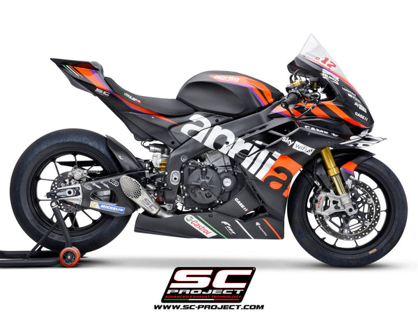 SC-Project GP-22 titanium slip-on exhaust for Aprilia RSV4 1100 Factory 2021–2024