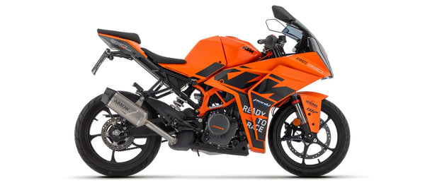 Arrow Indy-Race titanium slip-on silencer 71957PK for KTM RC 390 2022-2025 with carbon end-cap