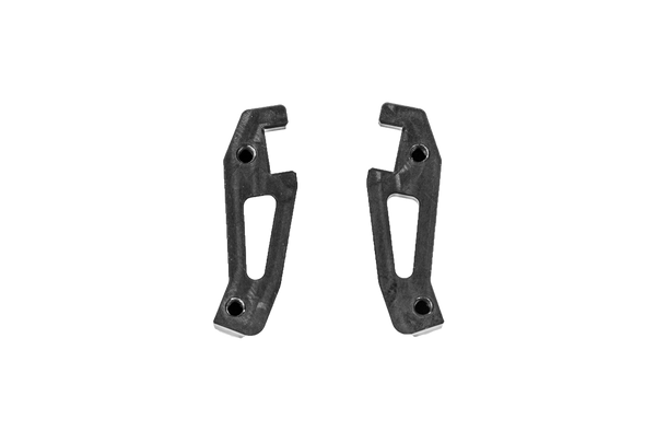 TGP anodised black aluminium mudguard bracket for Öhlins SBK fork on Ducati Panigale V4