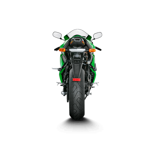 Akrapovic Slip-On Line titanium silencer with carbon end cap on Kawasaki ZX-6R 2007-2008