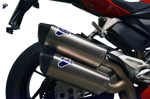 Termignoni Force titanium slip-on silencer with carbon end cap for Ducati Panigale 959 2016-2019
