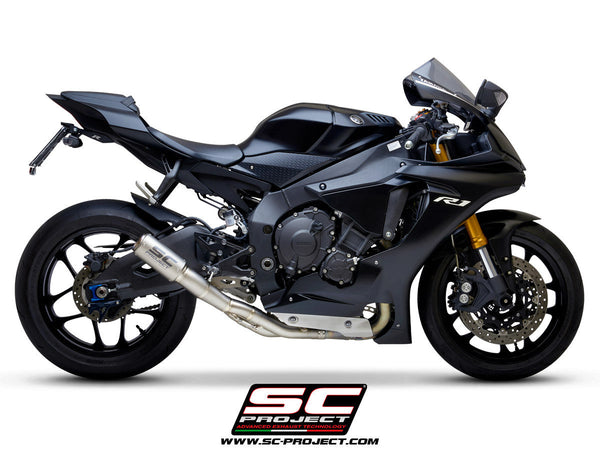 SC-Project CR-T slip-on silencer with cat elimination pipe for Yamaha YZF-R1 RN32 2015-2016