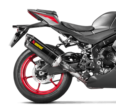 Akrapovic Slip-On Line Carbon exhaust silencer on Suzuki GSX-R 1000 2017-2023