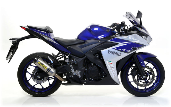 Arrow Thunder aluminium slip-on silencer with carbon end cap for Yamaha YZF-R3 2015-2018