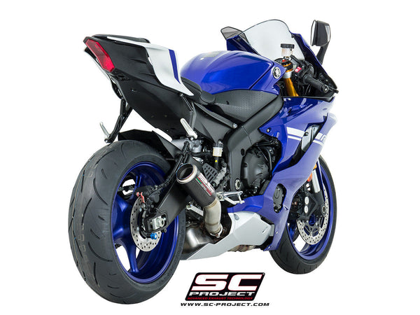 SC-Project CR-T HIGH slip-on silencer for Yamaha YZF-R6 RJ27 2017-2026