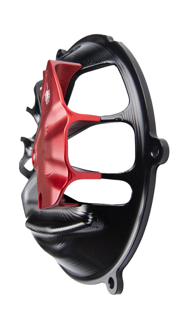 Spider Racing dry clutch cover and Airflow Booster for Ducati Panigale V4 R, billet aluminium, part 20.D205