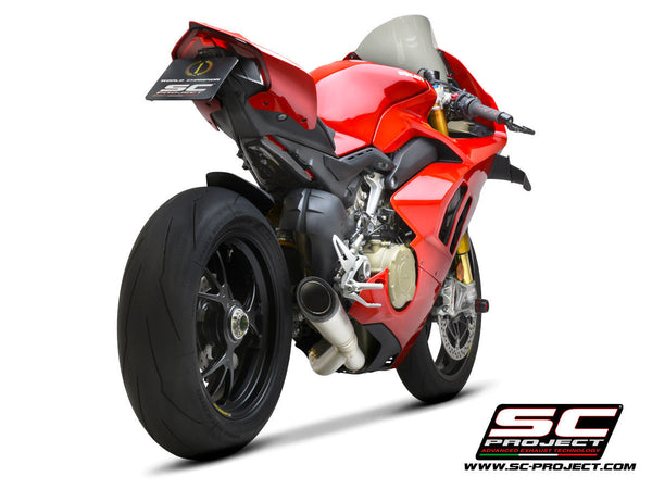 SC-Project S1 titanium half-system exhaust with carbon end cap for Ducati Panigale V4/S 2021