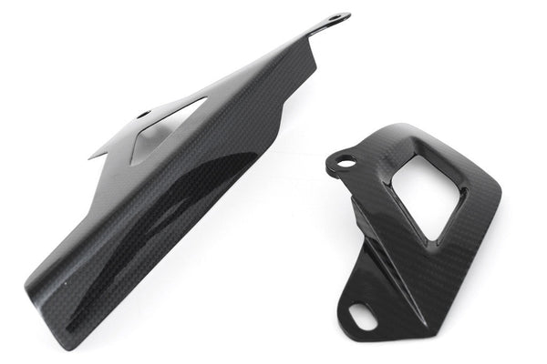 Fullsix carbon chain guard set for Aprilia RSV4, 245 Twill gloss finish
