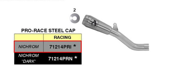 Arrow Pro-Race slip-on silencer 71214PRI stainless steel for Aprilia RSV4 RR RF 2017-2018