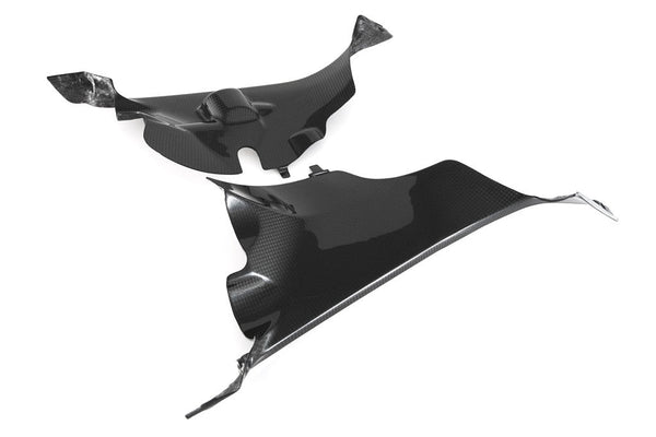 Fullsix carbon air duct covers for Ducati Panigale V4/S/R 2018-2024, 200 Plain weave glossy finish