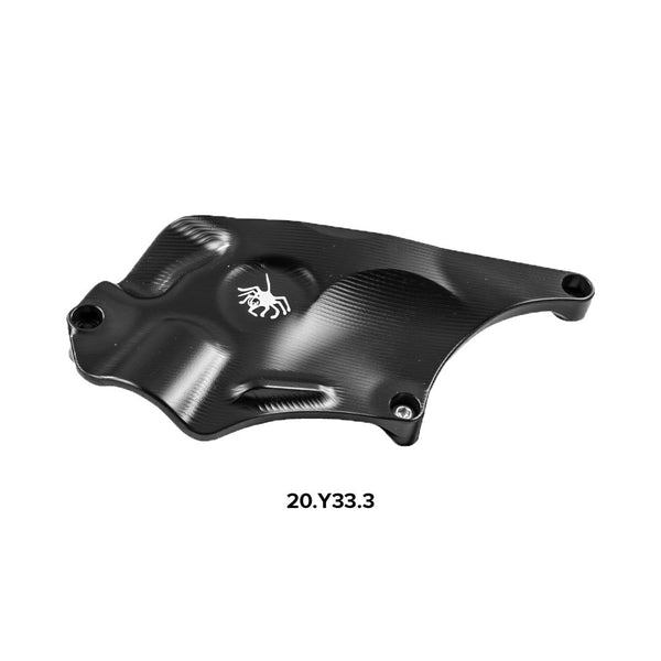 Spider Racing black anodised aluminium engine cover guard for Yamaha YZF-R1/M 2015-2026