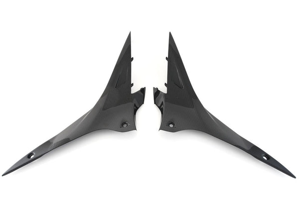 Fullsix carbon lower tank side fairings for Aprilia RSV4, 245 twill weave