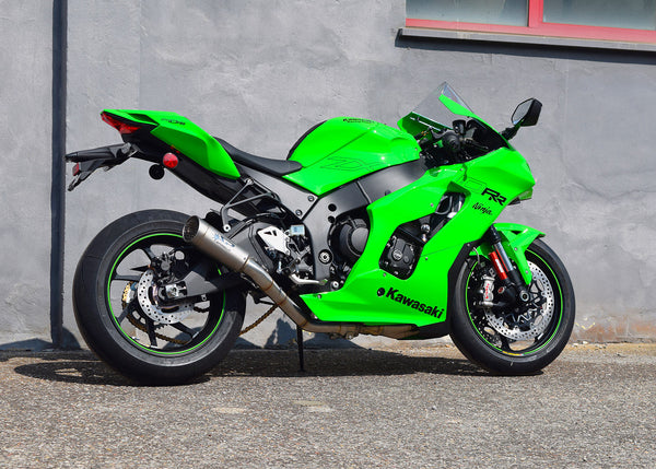 Spark Exhaust Grid-O titanium slip-on silencer with carbon end-cap for Kawasaki ZX-10 R/RR 2021-2026