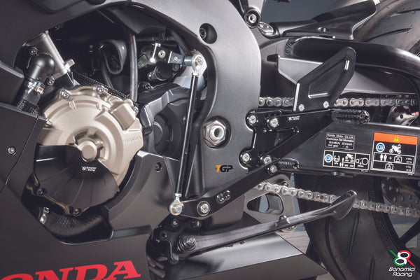 Bonamici Racing rearset system Honda CBR 1000 RR SC77 black anodised H013