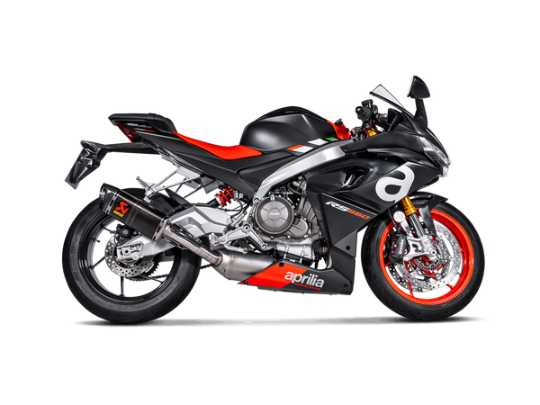 Akrapovic Racing Line Carbon full exhaust system on Aprilia RS 660