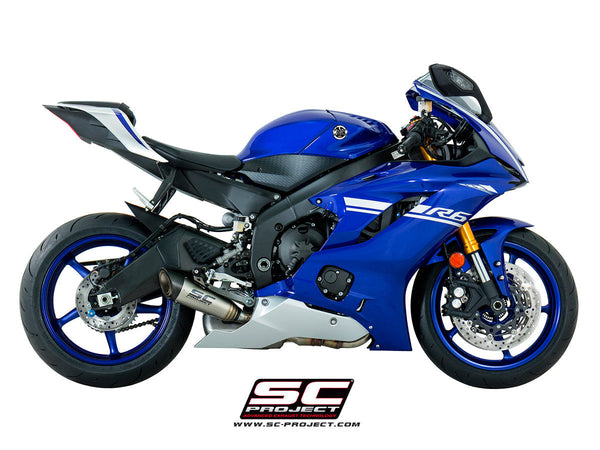 SC-Project S1 slip-on silencer titanium carbon Yamaha YZF-R6 RJ27 Y21A-L41T