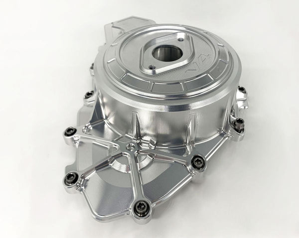 Motocorse left aluminium engine cover with titanium bolts for Ducati Panigale V4