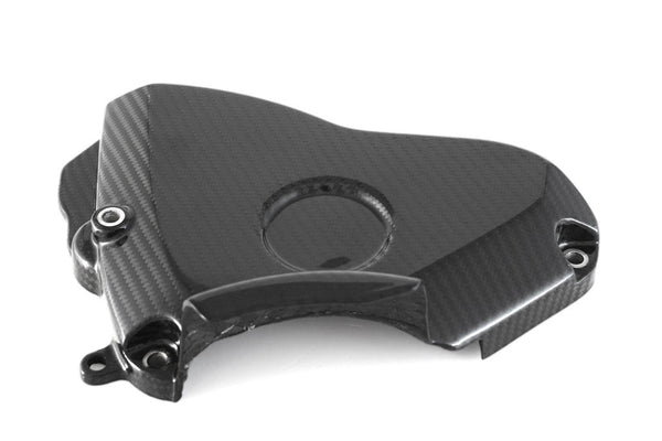 Fullsix carbon sprocket cover for Yamaha YZF-R1/M 2015-2026 in 245 Twill gloss finish