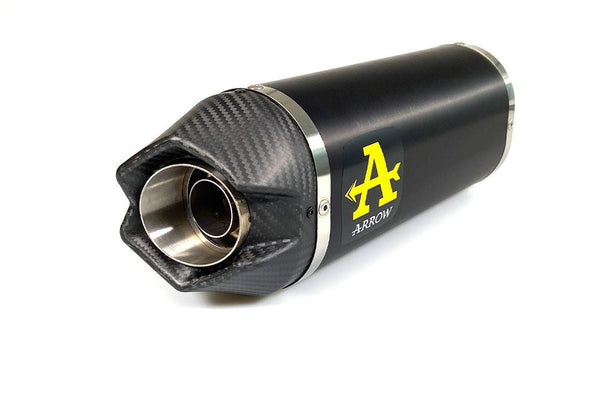 Arrow Indy Race slip-on silencer dark aluminium carbon end cap Aprilia RS 660