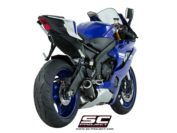 SC-Project CR-T LOW carbon slip-on silencer for Yamaha YZF-R6 RJ27 2017-2026 Y21A-L36C