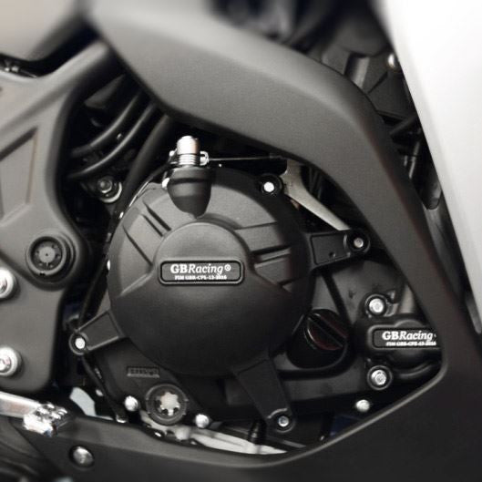 GBRacing clutch cover protector for Yamaha YZF-R3 2015–2022 in glass-fibre nylon