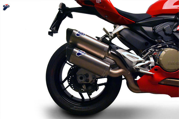 Termignoni Force titanium slip-on silencer with carbon end cap for Ducati Panigale 959 2016-2019