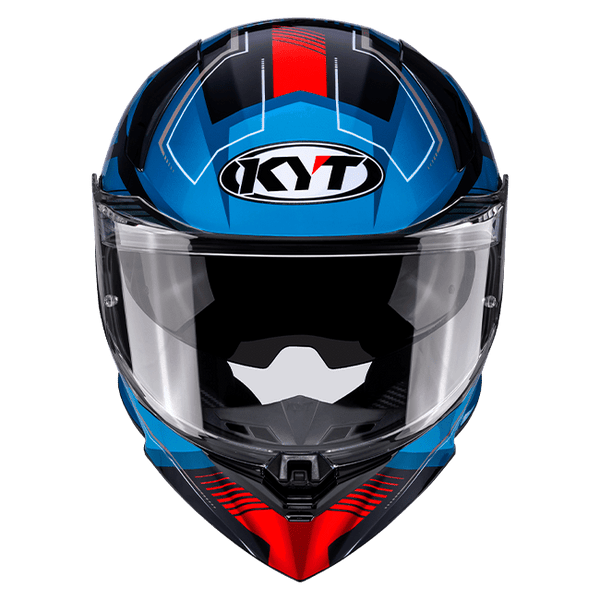 KYT R2R Parsec full-face helmet in black, blue and red