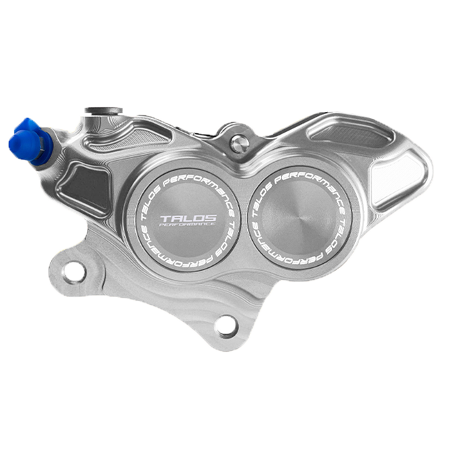 Talos V30.SI silver anodised CNC monoblock front brake caliper for Vespa GTS 300