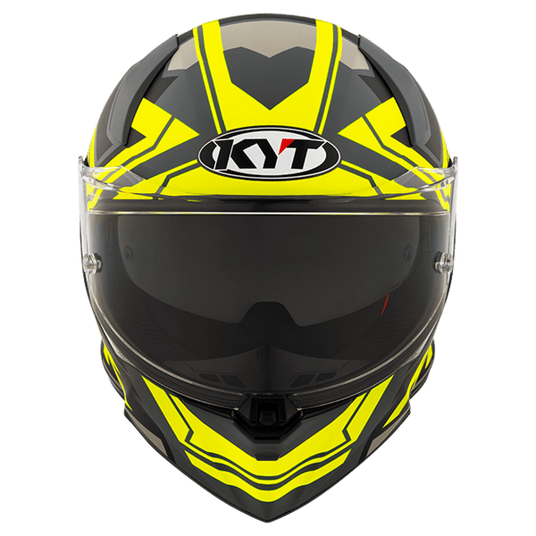 KYT R2R full-face helmet in Octane Matte Yellow graphic finish