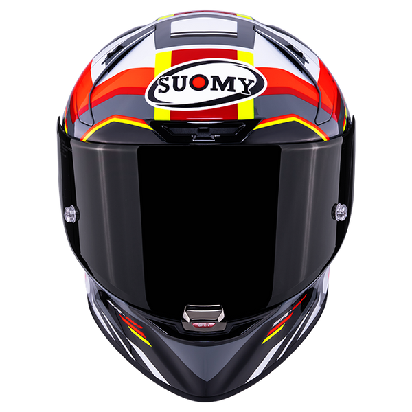 Suomy SR-GP Evo Infrared full-face helmet in white, black and red