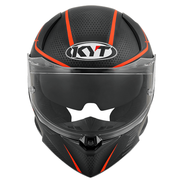 KYT R2R helmet Concept matte black and red full-face view