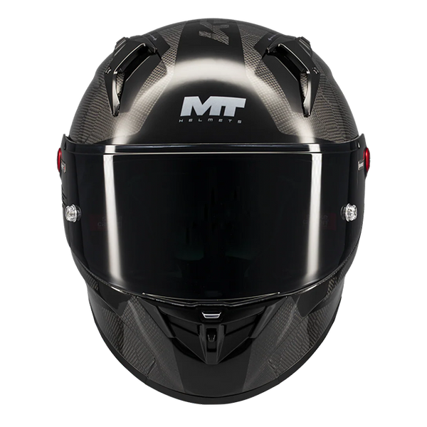 MT-Helmets KRE+ S full-face helmet in glossy carbon finish