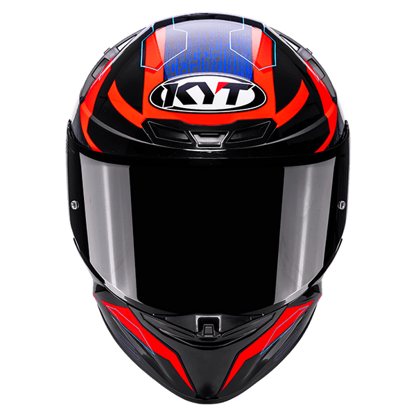 KYT TT-Revo full-face helmet Speeding Black Red Blue graphic Y6TR0053